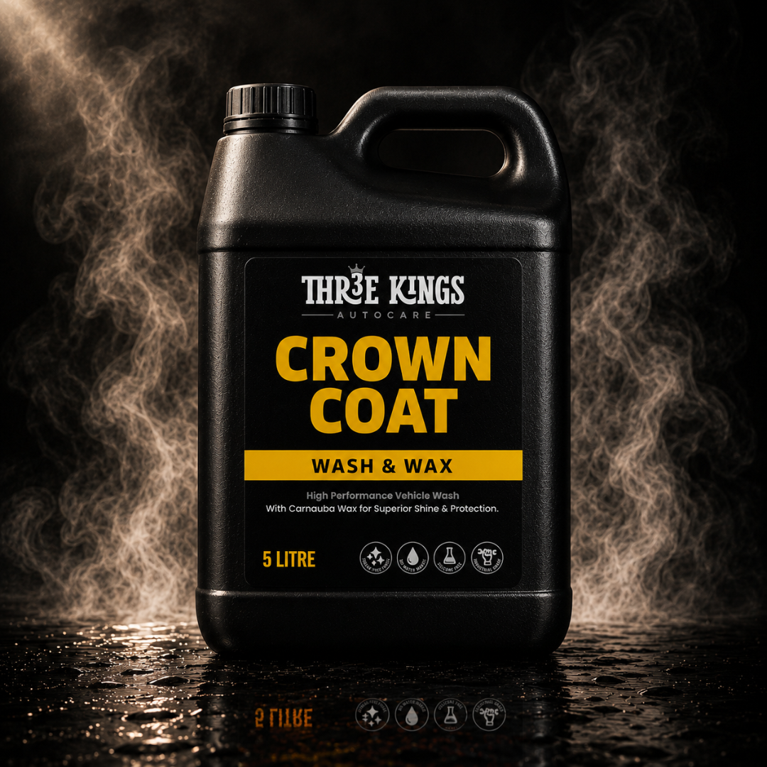 Three Kings Auto Care Crown Coat 5L premium wash and protective finish for trucks, fleet vehicles, agricultural equipment and commercial machinery.