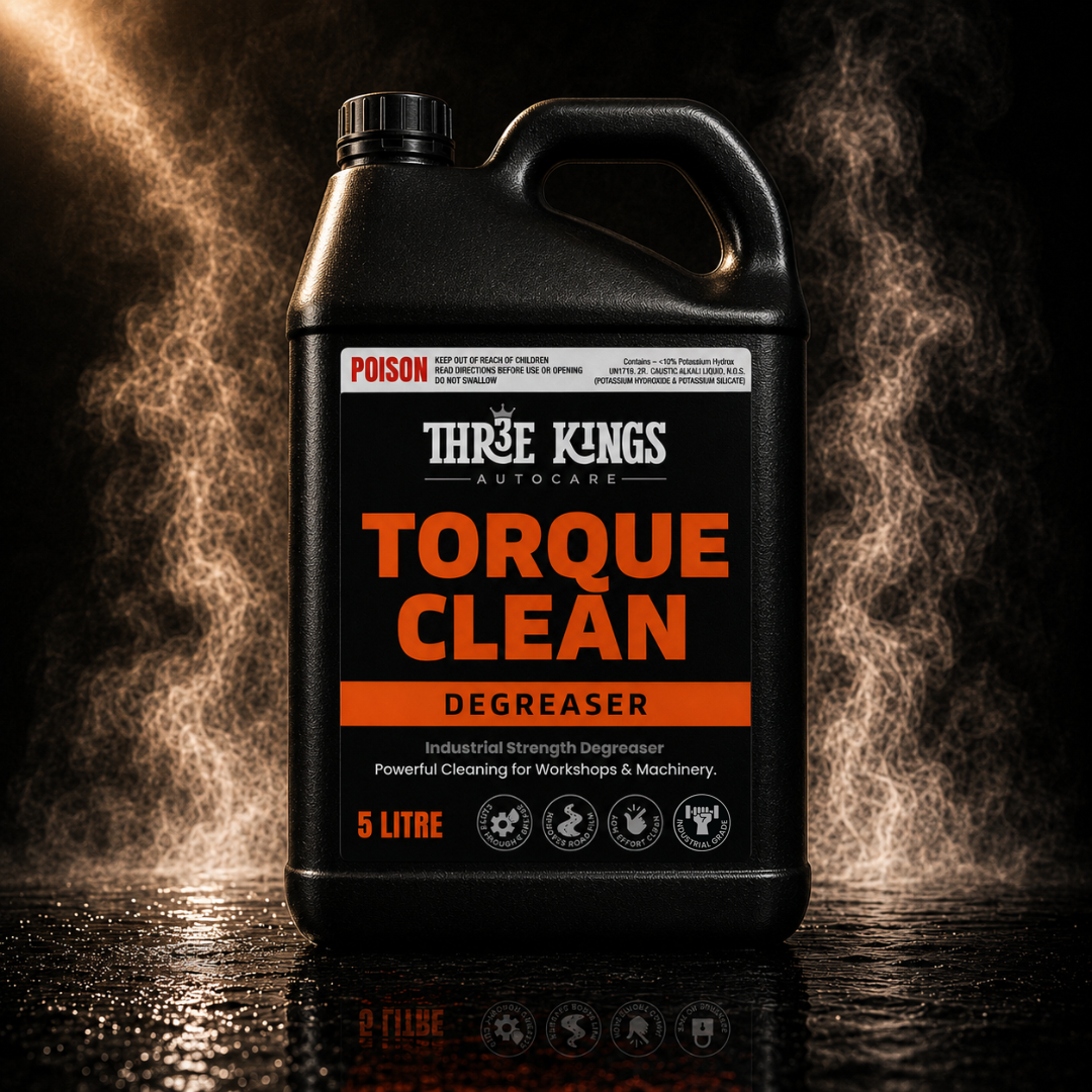 Three Kings Auto Care Torque Clean 5L heavy-duty vehicle and machinery wash for trucks, earthmoving equipment, agricultural machinery and fleet vehicles.